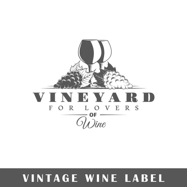 Víno štítek šablona — Stockový vektor