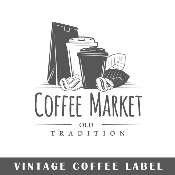 Labelsjabloon koffie — Stockvector