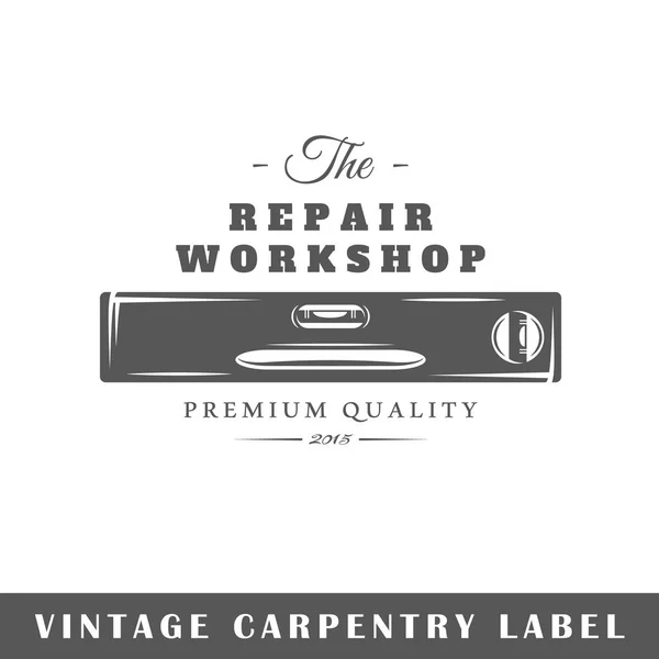 Carpentry label template — Stock Vector