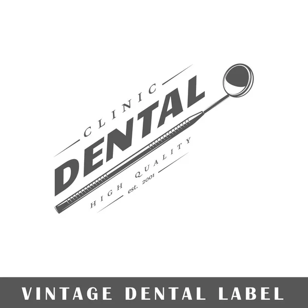 Dental label template — Stock Vector