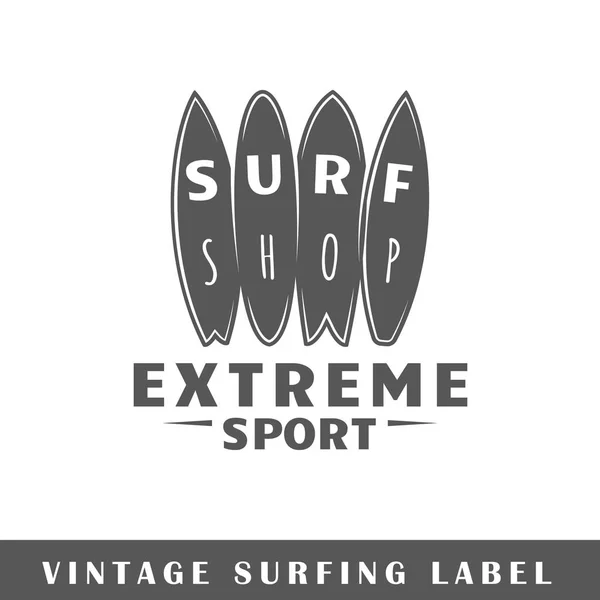 Surfing etikettmall — Stock vektor