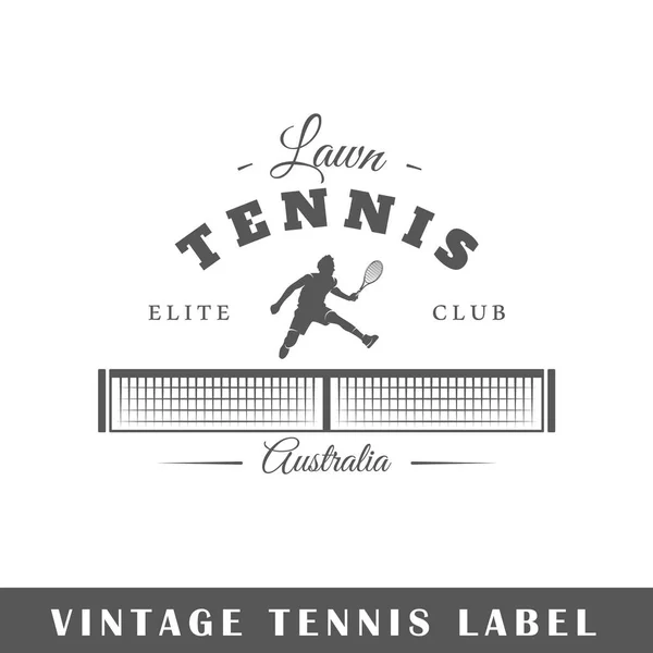 Plantilla de etiqueta de tenis — Archivo Imágenes Vectoriales