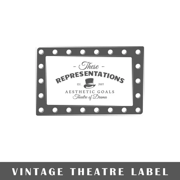 Plantilla de etiqueta teatro — Archivo Imágenes Vectoriales