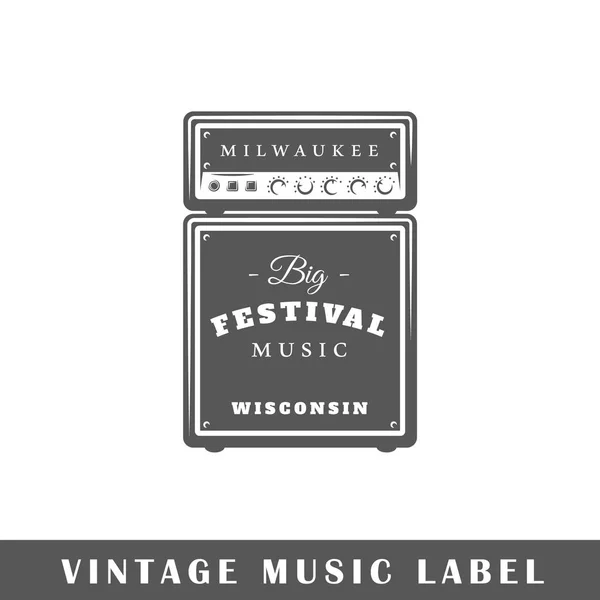 Music label šablona — Stockový vektor