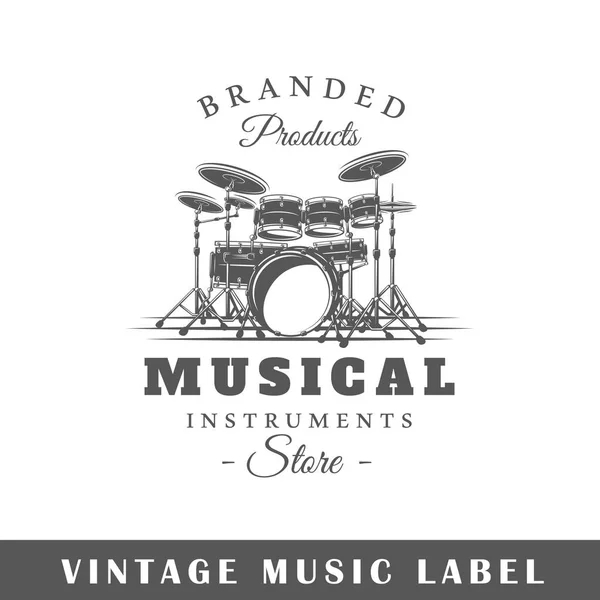 Music label šablona — Stockový vektor