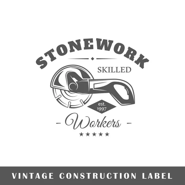 Construction label template — Stock Vector