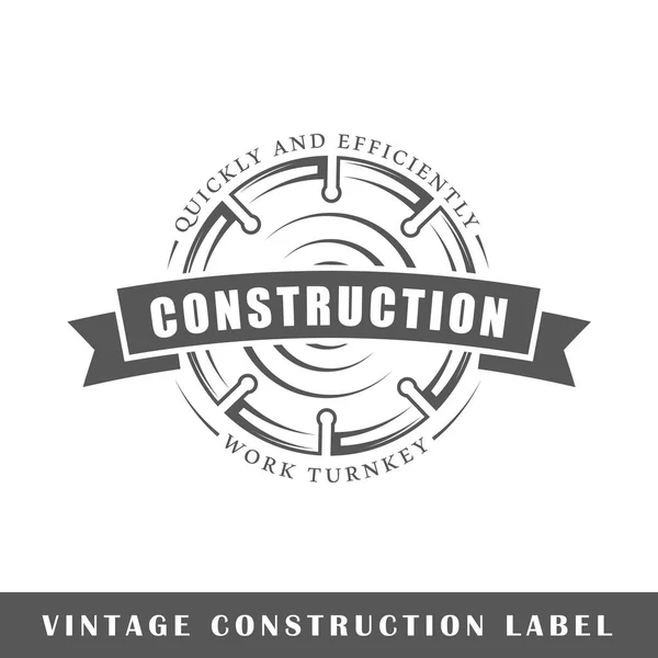 Construction label template — Stock Vector