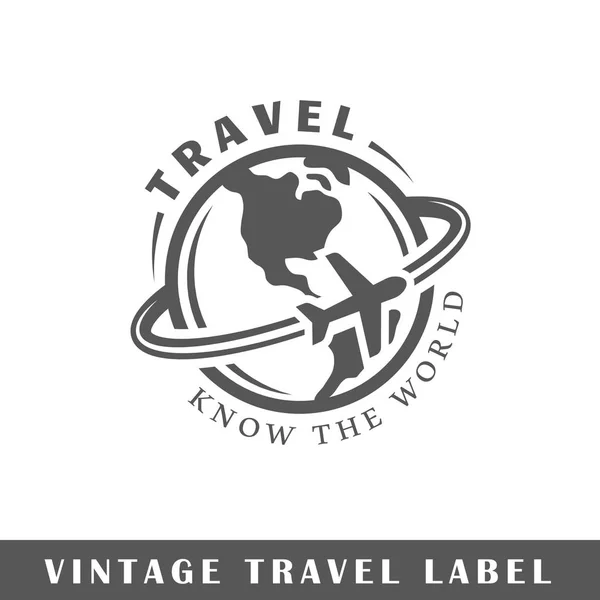 Travel label template — Stock Vector