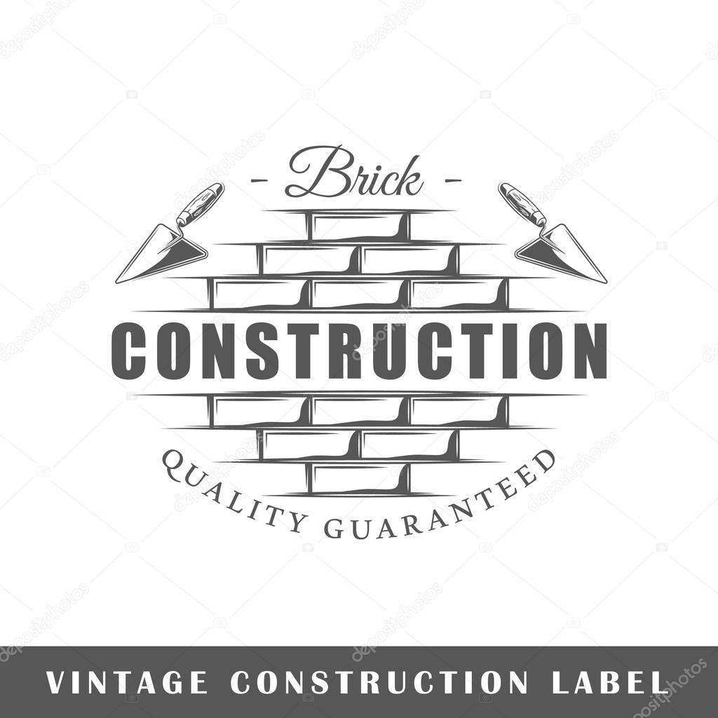 Construction label template