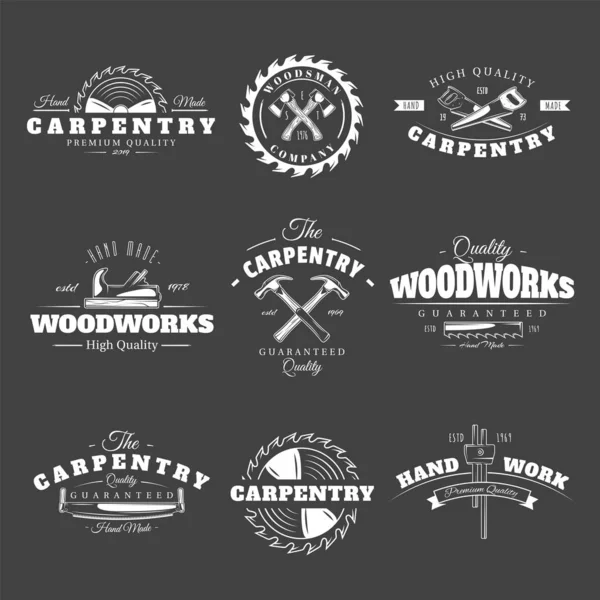 Vintage carpentry labels — Stockový vektor