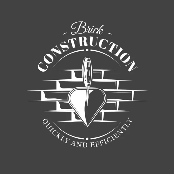 Vintage construction label — Stock Vector