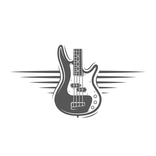 Parte da guitarra isolada sobre um fundo branco — Vetor de Stock