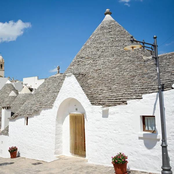 Traditionele Trulli Huizen Alberobello Stad Apulië Italië Unesco World Heritage — Stockfoto