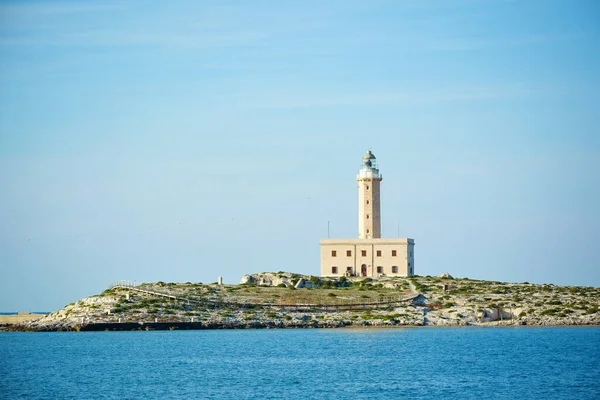 Lighthouse Vieste Isle Santa Eufemia Gargano Peninsula Apulia Region Italy — Stock Photo, Image