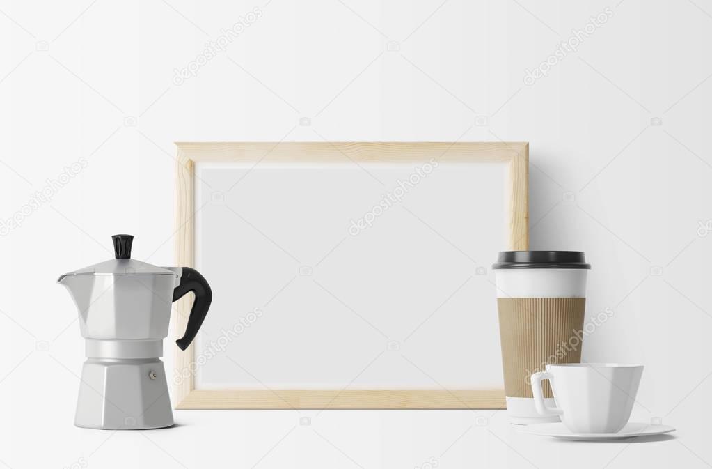 Frame in cafe