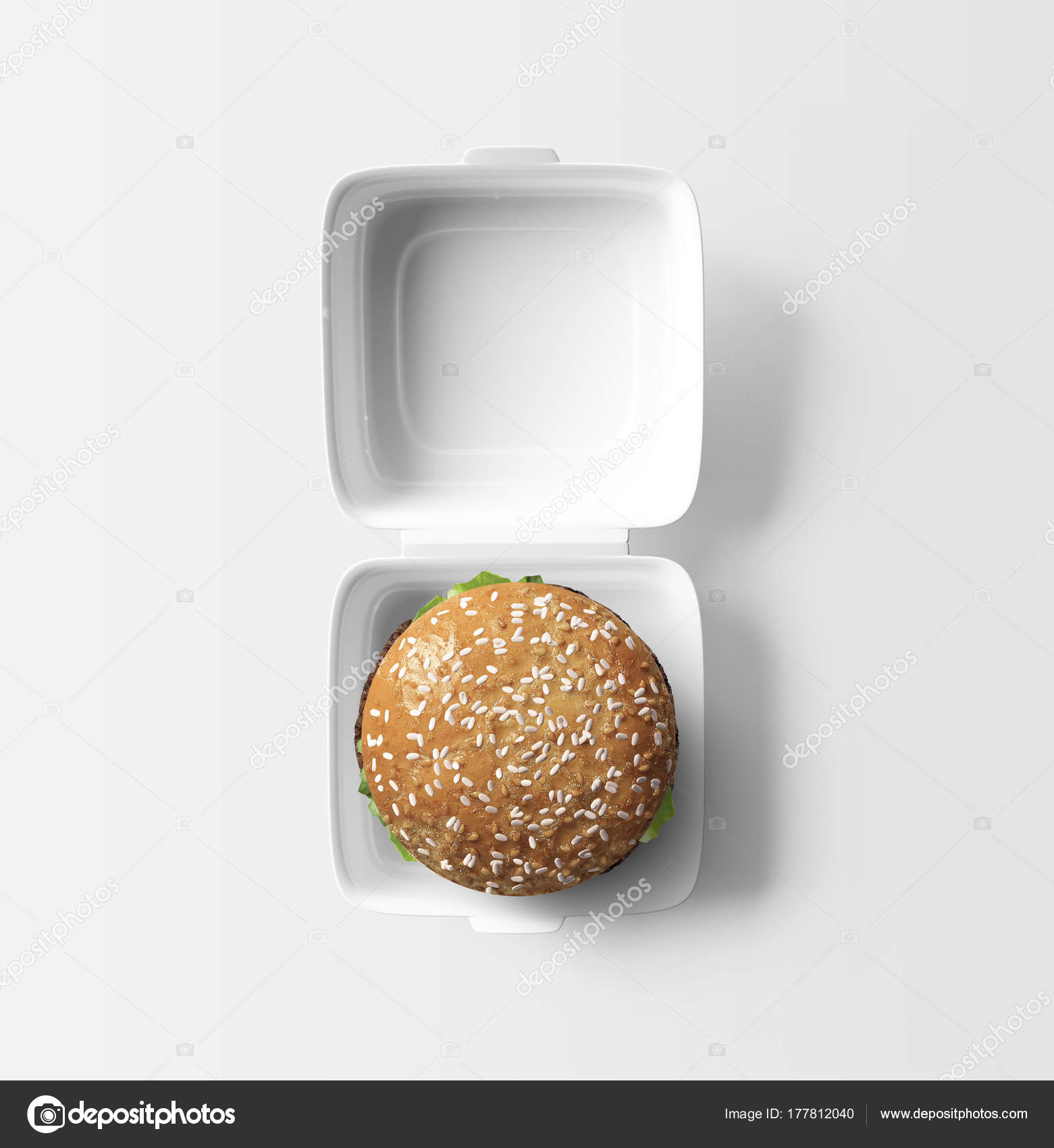 Download Burger Packaging Mockup Rendering Stock Photo By C Brocrock 177812040
