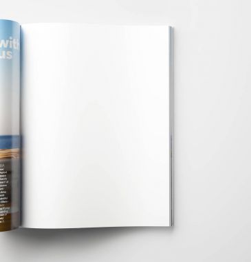 boş dergi üstten görünüm açık renkli üzerinde