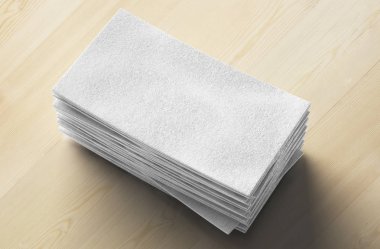 Boş beyaz kartvizit mockup, 3d render