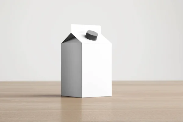 Макет Упаковки Белого Пустого Молока — стоковое фото