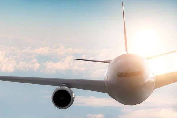 Samolot Latający Niebo Renderowania — Zdjęcie stockowe