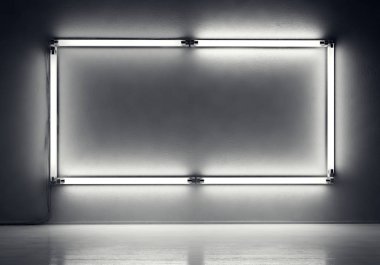 Gri arka plan üzerinde yanan kare çerçeve