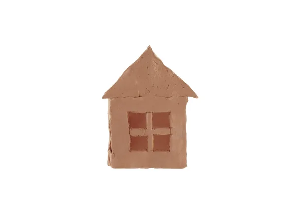 Huis van klei. Model. — Stockfoto