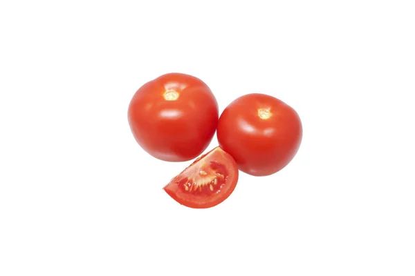Pomidory. Całości i cięcia. — Zdjęcie stockowe