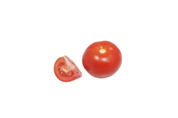 Tomates. Entero y cortado . — Foto de Stock