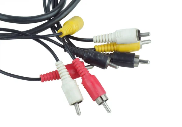 Gedraaide kabel van de Tv. — Stockfoto