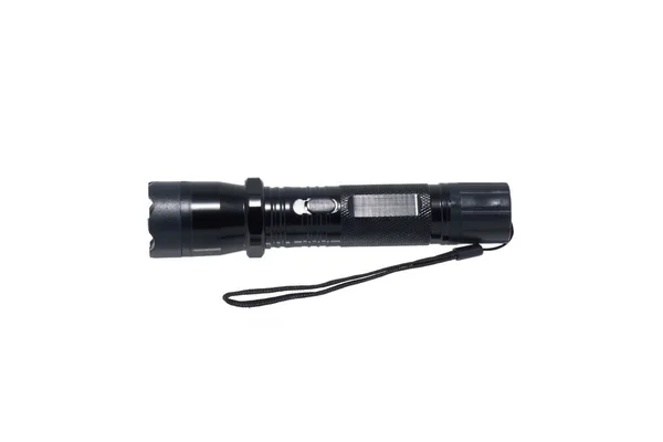 Black pocket flashlight. — Stock Photo, Image
