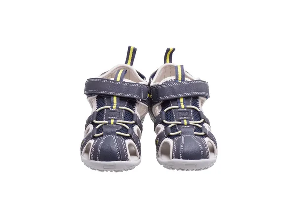 Kinder Schoenen Sandalen Geïsoleerd Wit — Stockfoto