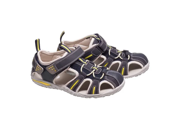 Kinder Schoenen Sandalen Geïsoleerd Wit — Stockfoto