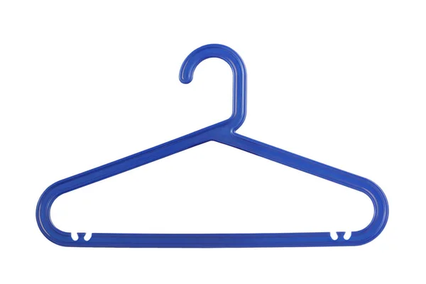 Blue plastic clothes hanger. — Stock Photo, Image