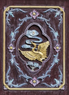 Chengdu Çin'Qingyang tapınağın mimari detaylar