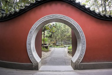 Chengdu, Çin'Wuhoe tapınak içinde geçiş yolu