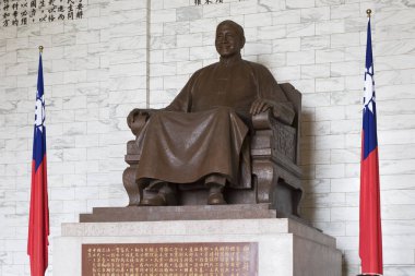 Statue of Chiang Kai-shek, Taipei, Taiwan, Republic of China clipart