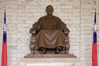 Statue of Chiang Kai-shek, Taipei, Taiwan, Republic of China clipart