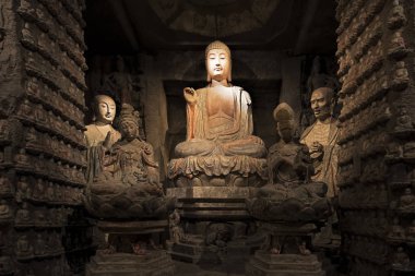 Buda emanetler Zhongshan mağarasını Xian, Çin'den taş