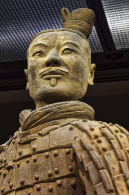 Diz çökmüş Archer pit 2'de, Terracotta Army Xian Çin ortaya çıkarıldı