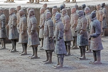 Dünya ünlü Terracotta Army Xian Çin'de bulunmaktadır