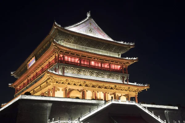 Drum Toren van Xi'an, centrum Xi'an werd opgetrokken in 1380. Shaanxi — Stockfoto