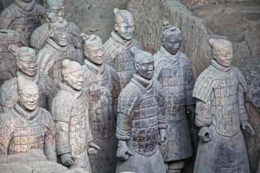 Dünya ünlü Terracotta Army Xian Çin'de bulunmaktadır