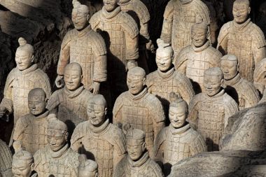 Dünya ünlü Terracotta Army Xian Çin'de bulunmaktadır