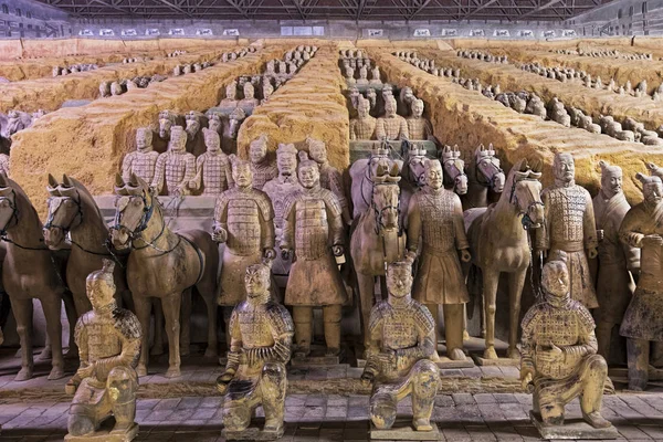 Świat słynnego Terakotowa Armia znajduje się w Xian, Chiny — Zdjęcie stockowe