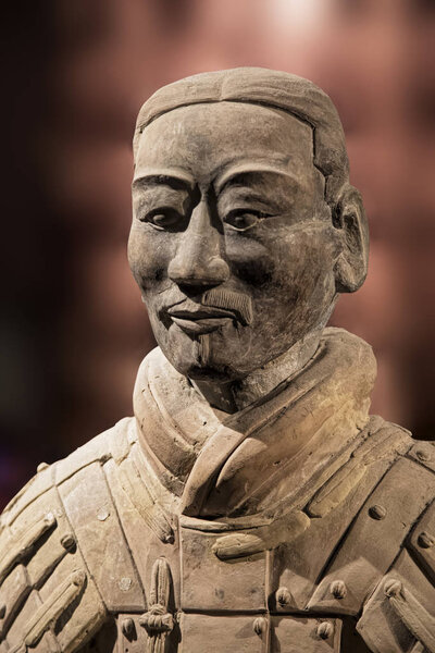 Terracotta Army exhibit at the Shaanxi History Museum. Xian. Chi