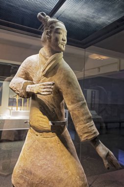 Standing Archer unearthed in Pit 2, Terracotta Army Xian China clipart