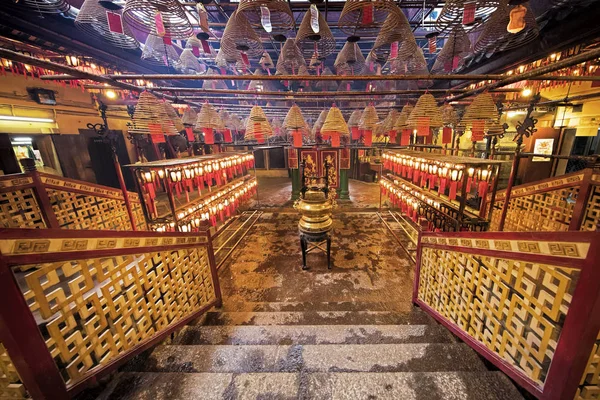 Man Mo Temple, o famoso templo taoísta de Hong Kong — Fotografia de Stock