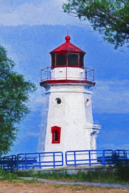 Güzel Sanatlar baskı Cheboygan beşik ışık, Michigan A.b.d.