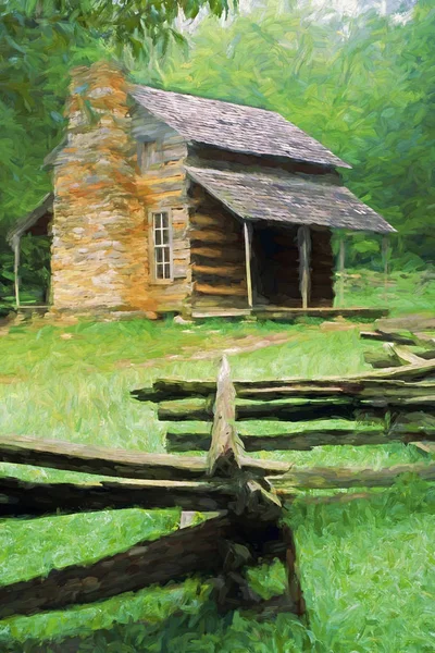 Fine Art of the John Oliver Place in Great Smoky Mountains USA — Stock Photo, Image