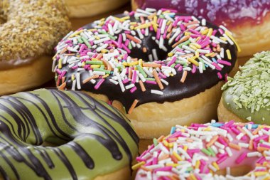 Renkli ve lezzetli börekler yakın çekim